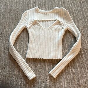 Knit cutout sweater medium